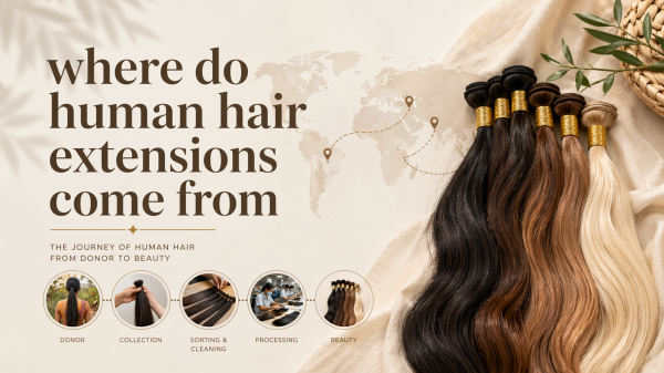 where do human hair extensions come from