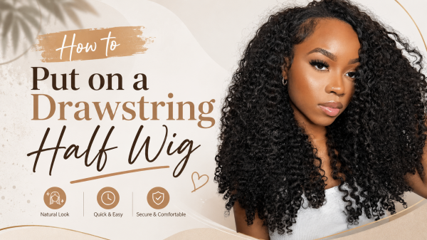 How to Put on a Drawstring Half Wig