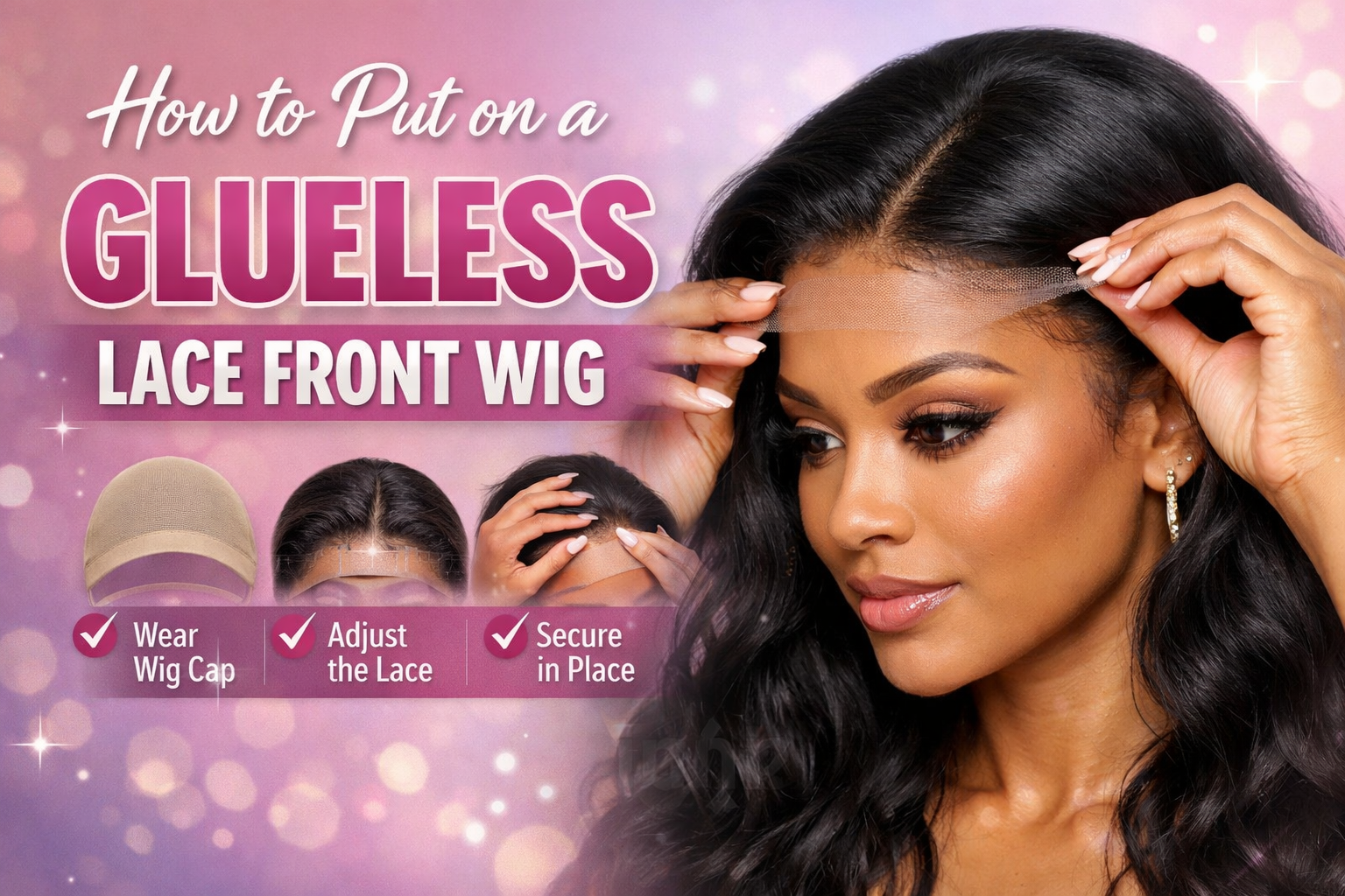 How to Put on a Glueless Lace Front Wig