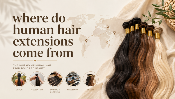 where do human hair extensions come from
