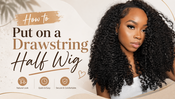 How to Put on a Drawstring Half Wig